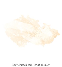 High detailed vector map. Czechia. Watercolor style. Biscuit color. Pastel yellow color.
