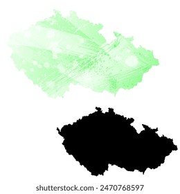 High detailed vector map. Czechia.