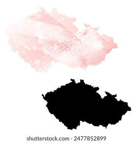 Mapa de Vector detallado. Chequia.