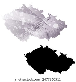 Mapa de Vector detallado. Chequia.