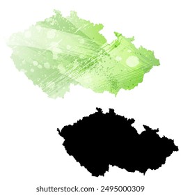 Mapa de Vector detallado. Chequia.