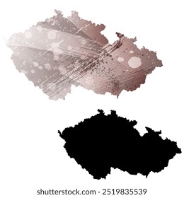 Alto mapa de Vector detallado. Chequia.