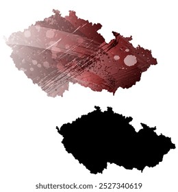 Alto mapa de Vector detallado. Chequia.