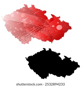 Mapa vetorial altamente detalhado. Chéquia.