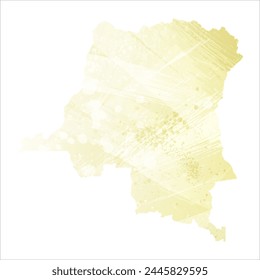 Mapa de Vector detallado. República Democrática del Congo.