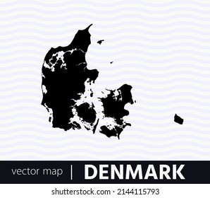 High Detailed Vector Map - Denmark