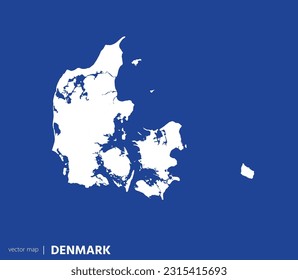 High Detailed Vector Map - Denmark