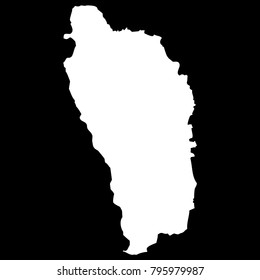 High detailed vector map - Dominica