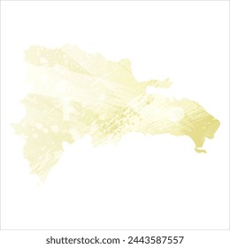 High detailed vector map. Dominican Republic.