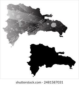 High detailed vector map. Dominican Republic.