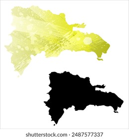High detailed vector map. Dominican Republic.