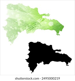 Mapa de Vector detallado. República Dominicana.