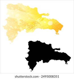 High detailed vector map. Dominican Republic.