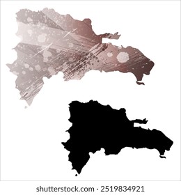 Mapa vetorial altamente detalhado. República Dominicana.