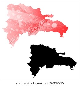 High detailed vector map. Dominican Republic.