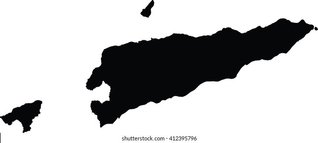 High detailed vector map - East Timor