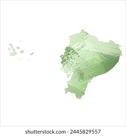 High detailed vector map. Ecuador.