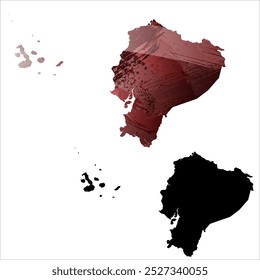 Mapa vetorial altamente detalhado. Equador.