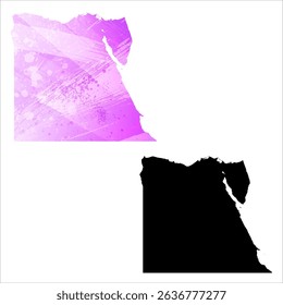 High detailed vector map. Egypt.