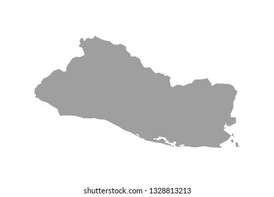 High detailed vector map El Salvador