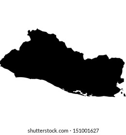 Mapa vectorial detallado - El Salvador 