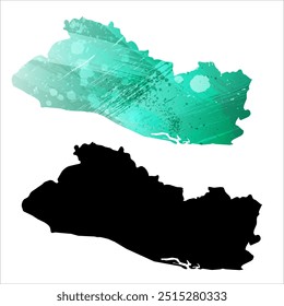 Mapa vetorial altamente detalhado. El Salvador.