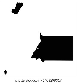 High detailed vector map. Equatorial Guinea. New 2024.