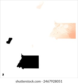 High detailed vector map. Equatorial Guinea.