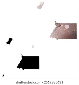 Mapa vetorial altamente detalhado. Guiné Equatorial.