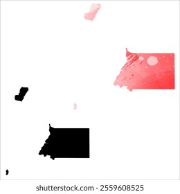 High detailed vector map. Equatorial Guinea.