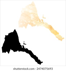 Mapa de Vector detallado. Eritrea.