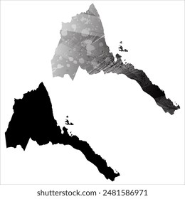 High detailed vector map. Eritrea.