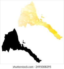 High detailed vector map. Eritrea.