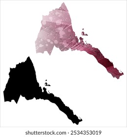 Mapa vetorial altamente detalhado. Eritreia.