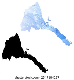 Mapa vetorial altamente detalhado. Eritreia.