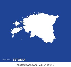 High Detailed Vector Map - Estonia	