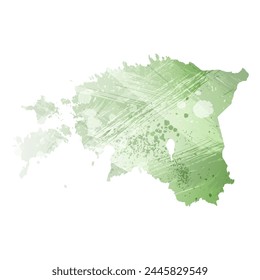 Mapa de Vector detallado. Estonia.