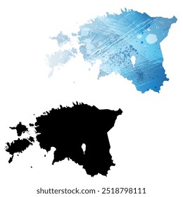 High detailed vector map. Estonia.