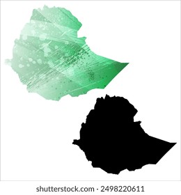Alto mapa de Vector detallado. Etiopía.