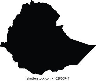 High detailed vector map - Ethiopia