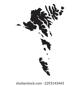 High detailed vector map. Faroe Islands. New Map 2023.