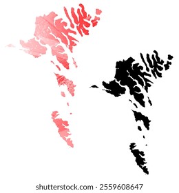 High detailed vector map. Faroe Islands.