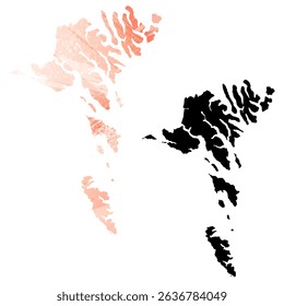 High detailed vector map. Faroe Islands.