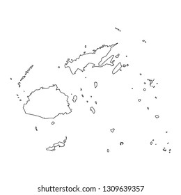 High detailed vector map - Fiji