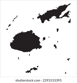 Mapa vectorial detallado alto. Fiyi. Nuevo mapa 2023.