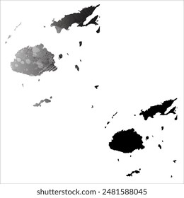 Mapa de Vector detallado. Fiyi.