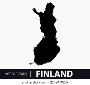 Mapa de vectores detallado alto - Finlandia