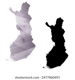 High detailed vector map. Finland.