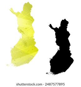 High detailed vector map. Finland.