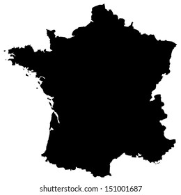 High detailed vector map - France 